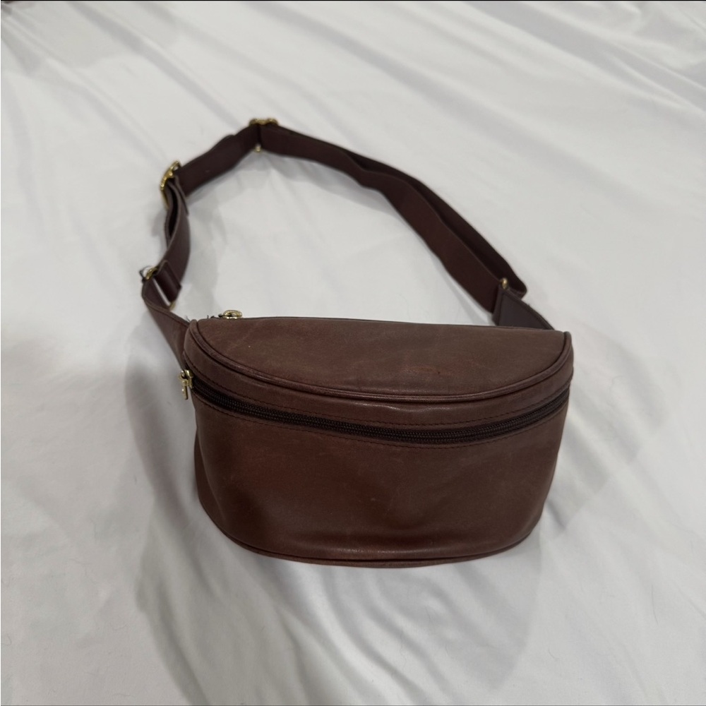 Coach Vintage‎ Canteen Leather Waist Pouch Fanny Pack Brown USA Chocolate Brown